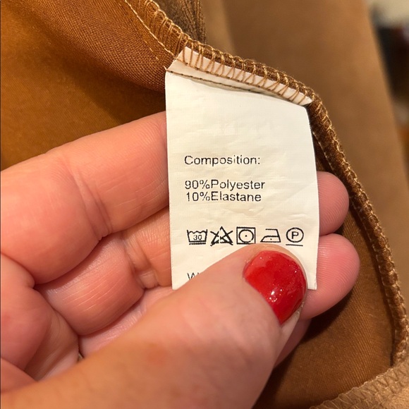 Kirundo Caramel Brown Faux Suede Moto Jacket - Size L - Picture 8 of 9